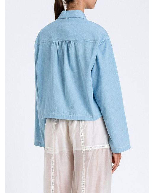 Twinset Blue Casual Cotton Shirt
