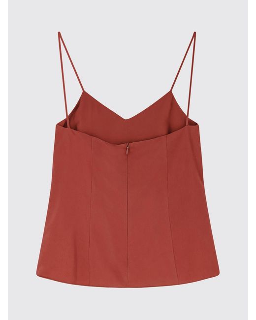 Max Mara Red Basic Satin Top