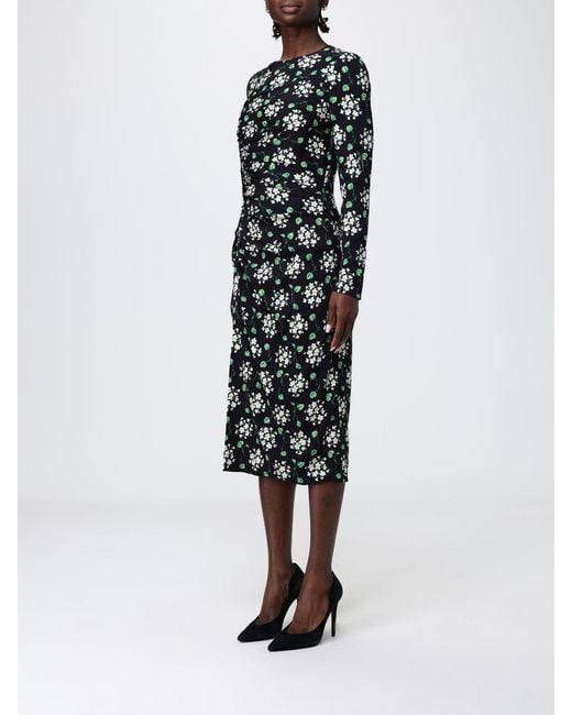 Dolce & Gabbana Multicolor Dolce &Amp Gabbana Floral Print Silk Midi Dress