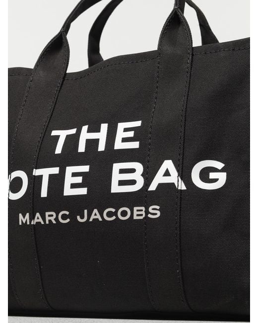 Marc Jacobs Black The Medium Tote Canvas Bag