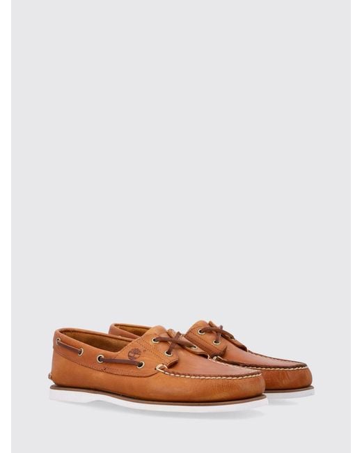 Timberland Brown Classic Boat 2 Eye Leather Loafers for men