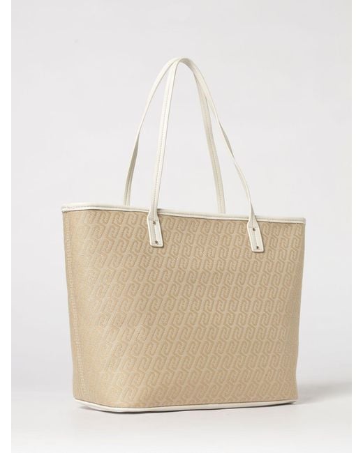 Liu Jo Natural Polyester Bag With Jacquard Monogram