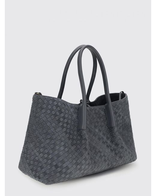 Bottega Veneta Gray Pinacoteca Woven Suede Bag