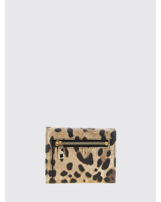 Dolce & Gabbana Metallic Dolce &Amp Gabbana Animal Print Leather Wallet