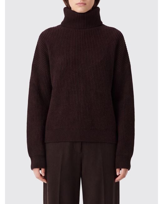 Uma Wang Brown Pure Wool Turtleneck Jumper With Dropped Shoulders