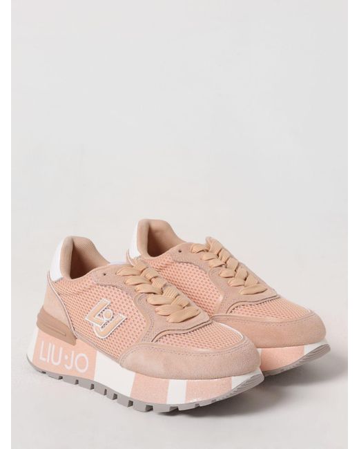Sneakers in pelle scamosciata e mesh di Liu Jo in Pink