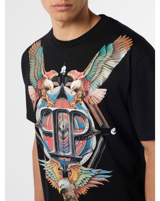 Philipp Plein Black T-Shirt for men