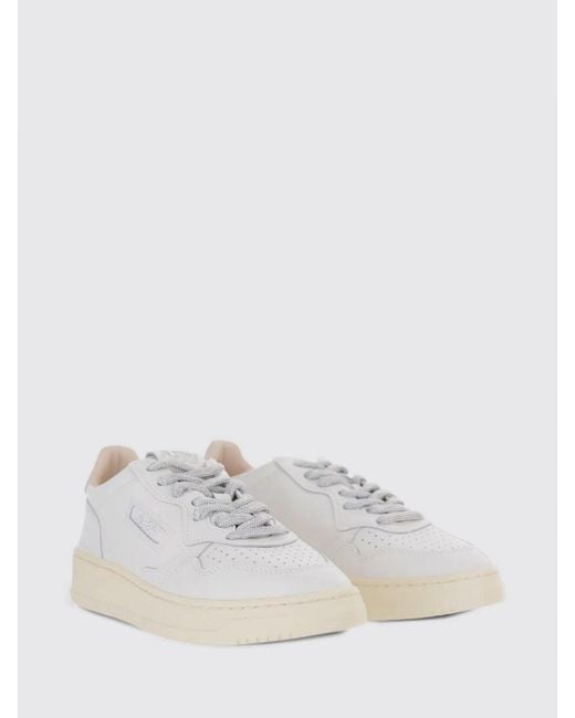 Autry White Medalist Low Leather Sneakers