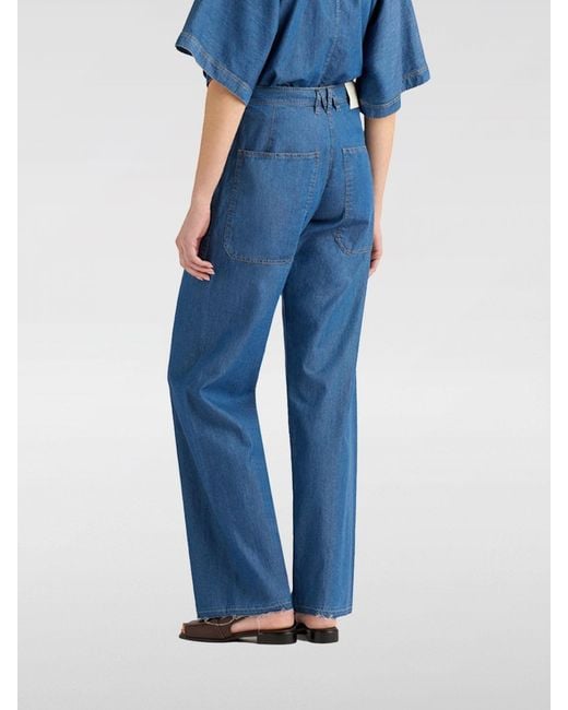 Momoní Blue MomonÌ High-Waisted Straight Leg Jeans