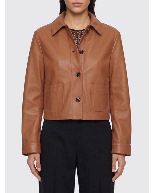 Jacob Cohen Brown Leather Jacket