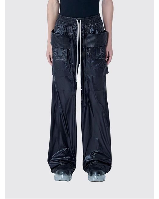 Rick Owens Blue Nylon And Polyamide Cargo Trousers for men