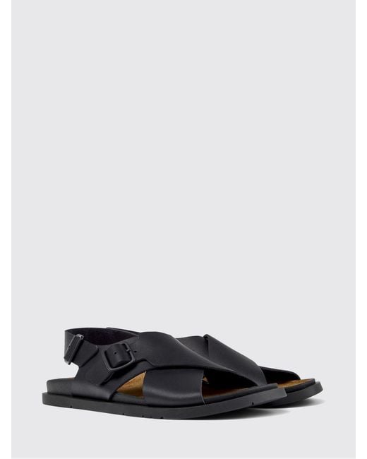 Camper White Lluc Leather Sandal