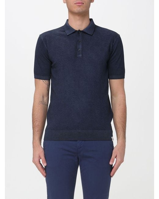 Peuterey Blue Cotton Polo Shirt for men