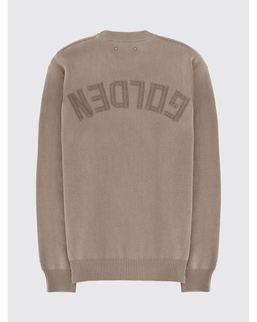 Golden Goose Deluxe Brand Gray Cotton Sweater With Back Logo for men