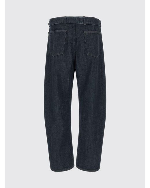 Lemaire Blue Baggy Wide-Leg Jeans for men