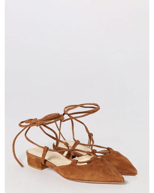 Anna F. Brown Suede Ballerina Flats