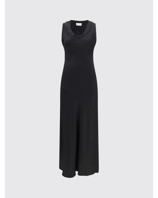AMI Black Long Satin Dress