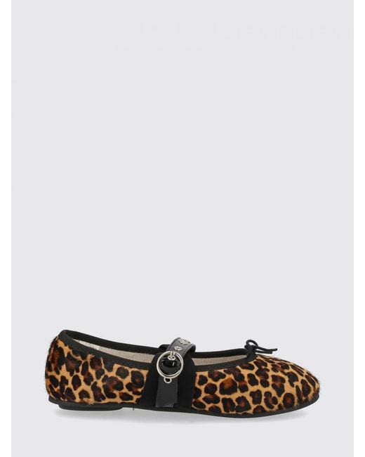 Repetto White Animal Print Pony Hair Mary Jane Flats With Bow