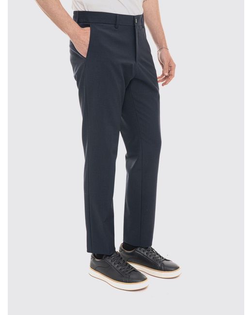 Boss Blue High-Waisted Slim-Fit Chino Trousers for men