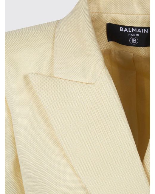 Balmain Natural Viscose Double Breasted Blazer