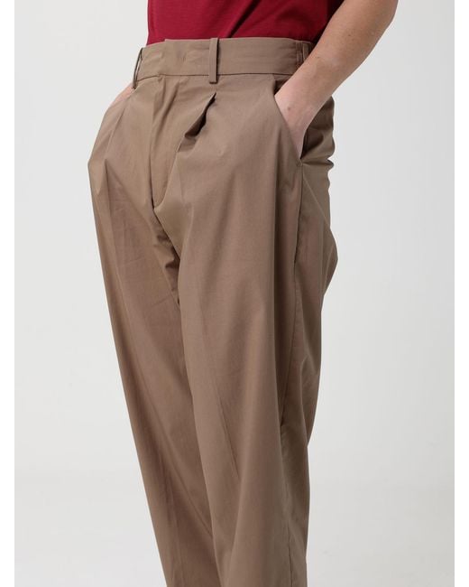 PT Torino Brown Classic Cotton Blend Trousers