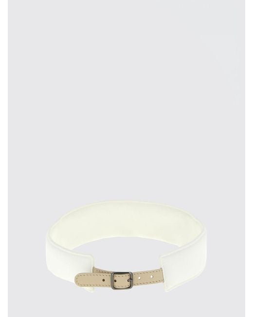 Brunello Cucinelli Natural Cotton Visor With Monile