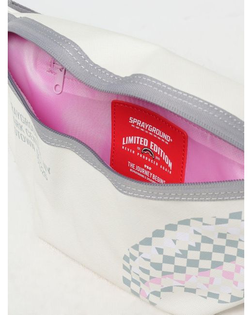 Marsupio Cream Check Shark Central di Sprayground in Natural da Uomo