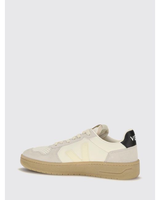 Veja Natural V-82 O.T. Leather Sneakers With Perforated Toe for men