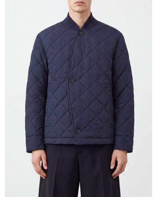 Jacquemus Blue Double-Breasted Puffer Jacket for men