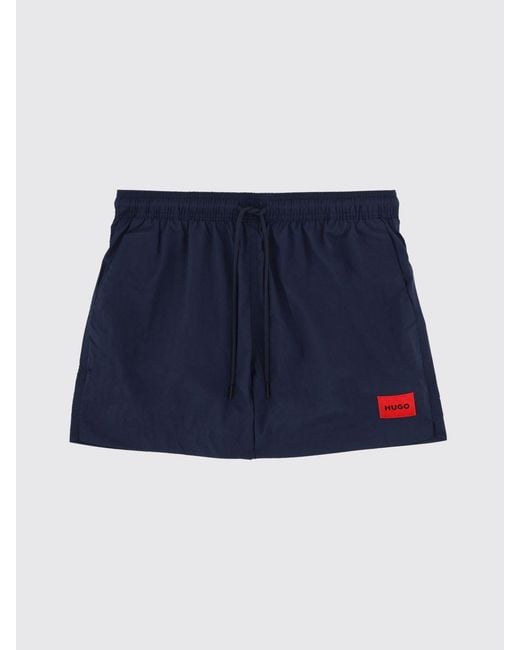 HUGO Blue Polyamide Swimsuit for men