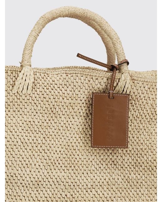 Manebí Natural Saona Crochet Raffia Tote Bag With Double Handle