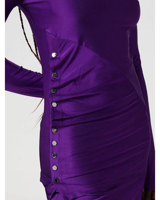 Rabanne Purple Stretch Jersey Top