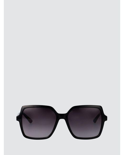 Calvin Klein White Rectangular Cat-Eye Sunglasses