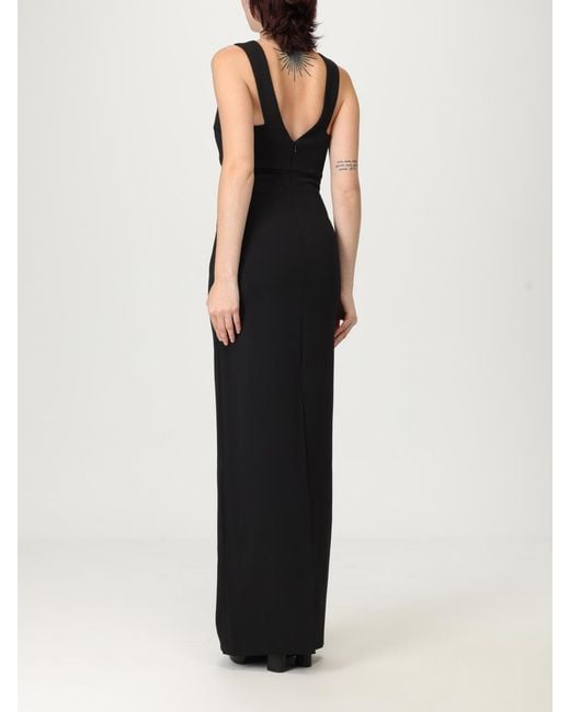 Solace London Black Elegant Dress With Sleeveless And V-Neck Design For Special Occasions