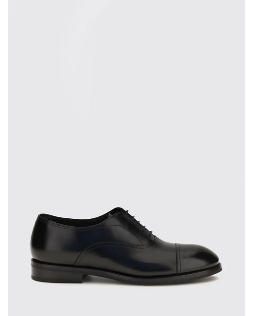 Santoni White Oxford Lace-Up Shoes for men