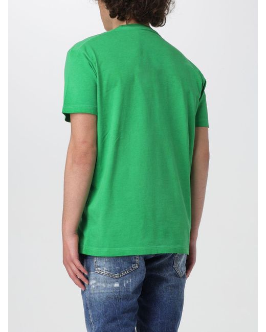 T-shirt Top in cotone di DSquared² in Green da Uomo
