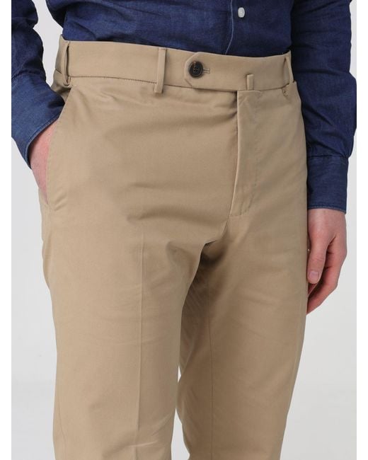 Incotex Blue Cotton Chino Trousers for men