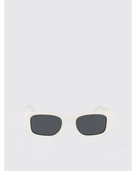 Prada White Acetate Sunglasses With Logo