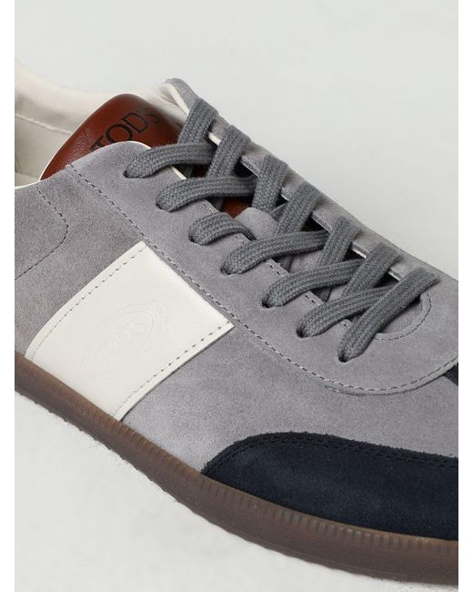 Sneakers in camoscio e pelle di Tod's in Gray da Uomo