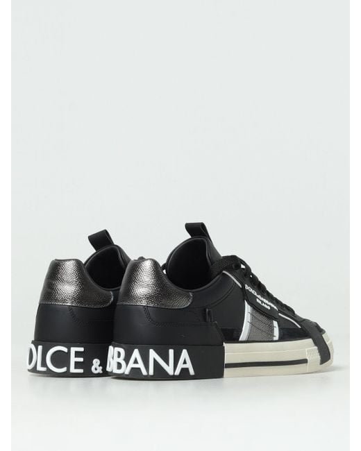 Sneakers Custom 2.Zero in pelle di Dolce & Gabbana in Black da Uomo