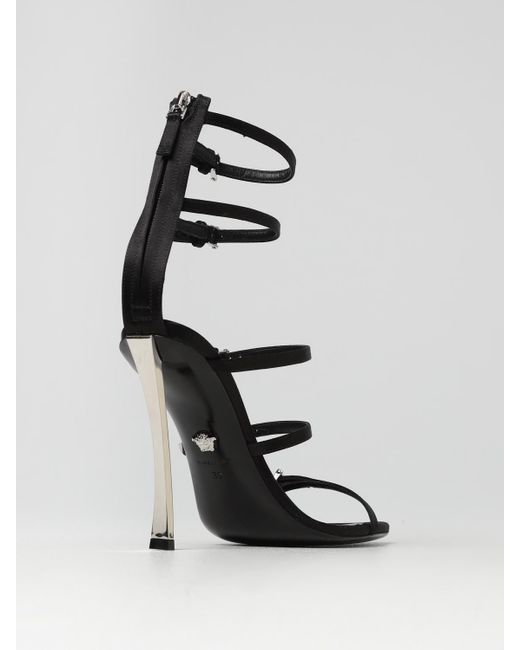 Versace White Sandal In Satin