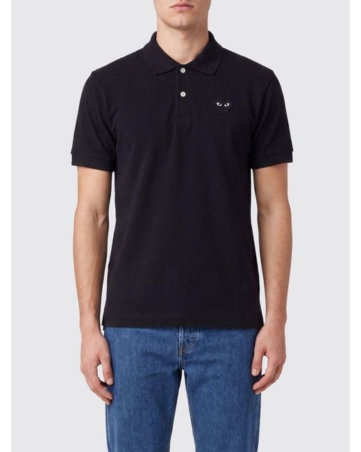 COMME DES GARÇONS PLAY Black Comme Des GarÇ Ons Play Short-Sleeve Polo Shirt for men