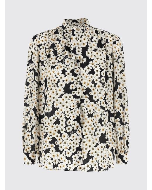 Valentino White Silk Shirt With Floral Print