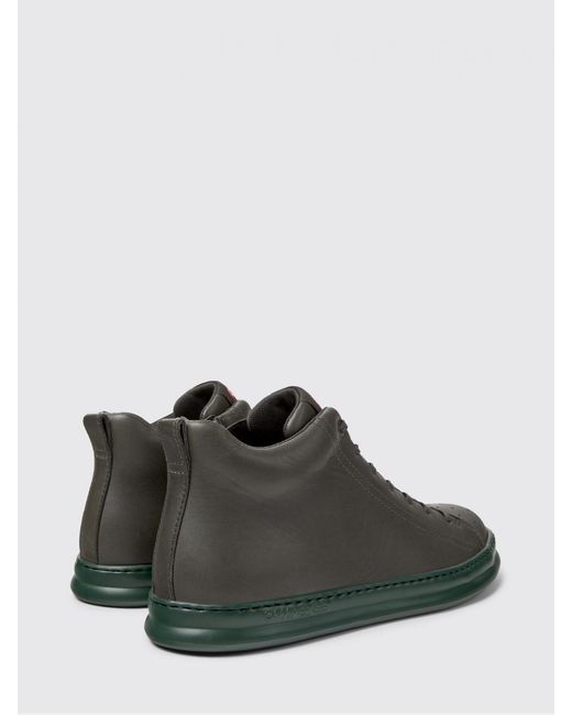 Camper Gray Runner Leather Ankle Boots for men