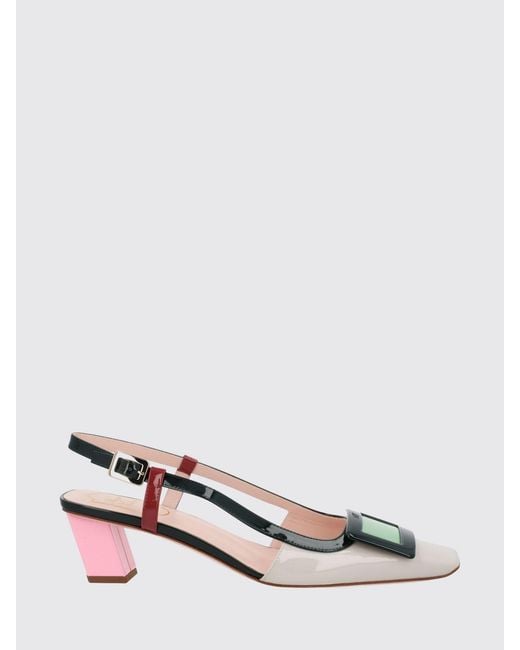 Roger Vivier Pink Belle Vivier Patent Leather Slingback