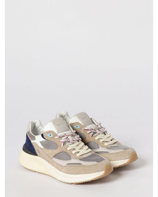 Date White Suede And Mesh Sneakers for men