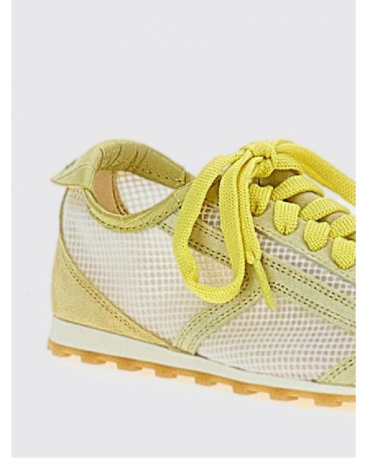 Jacquemus Yellow Les Tennis Mesh And Suede Sneakers
