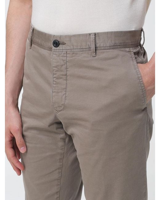 Incotex Gray Cotton Chino Trousers for men