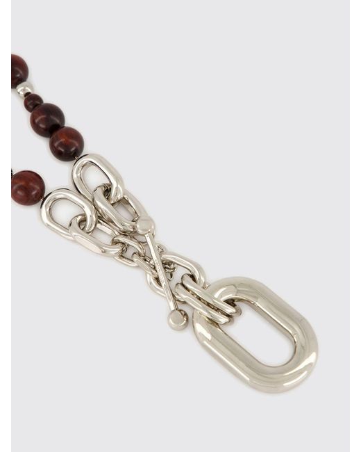 Rabanne Blue Brass And Wood Necklace With Charm