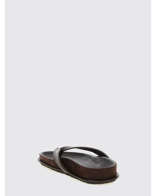 Jacquemus White The Tatanes Calfskin Thong Sandals With Low Heel